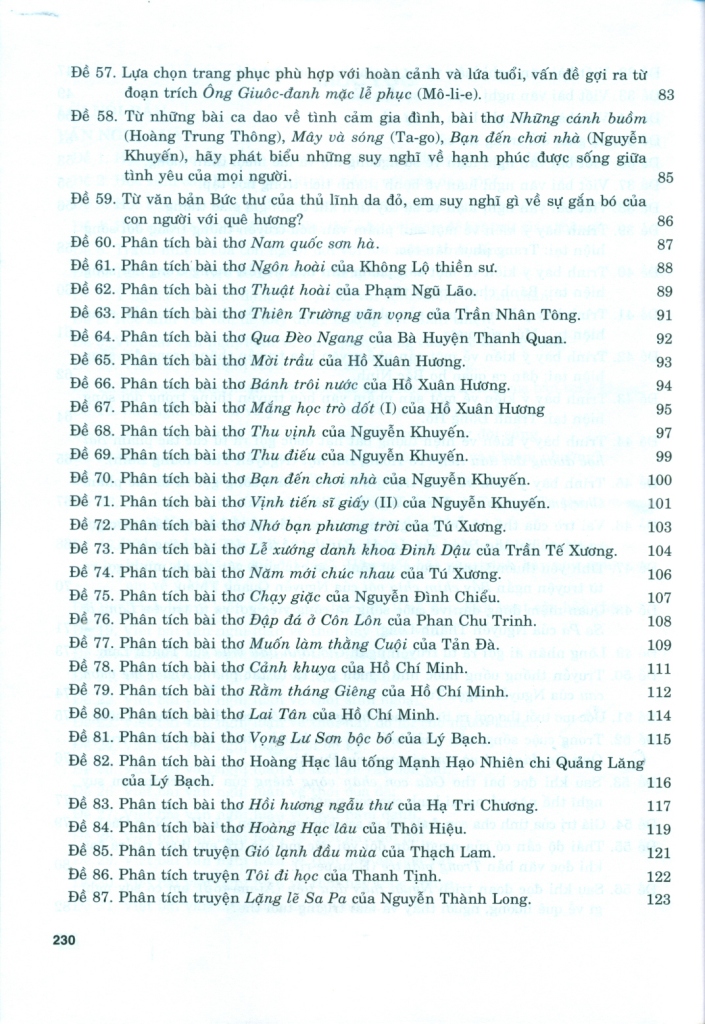 199 BÀI VÀ ĐOẠN VĂN HAY LỚP 8 (Theo chương trình GDPT mới)